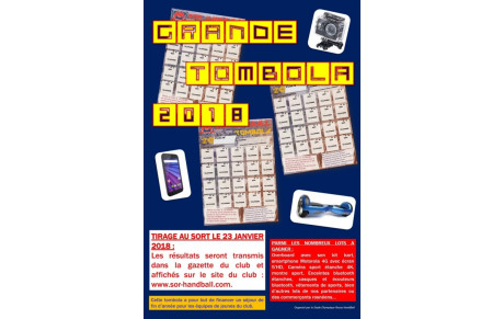 Tirage de la Grande Tombola 2018 !
